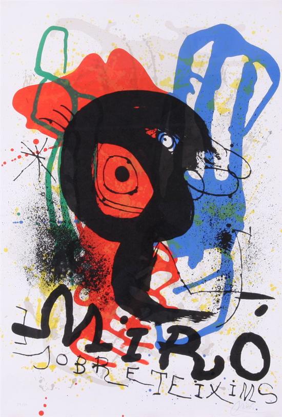 Appraisal: JOAN MIRO Spanish - AFFICHE AVANT LA LETTRE signed in