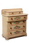 Appraisal: PAINTED CHILD'S DRESSER - Victorian Cottage Style Painted Pine Child's