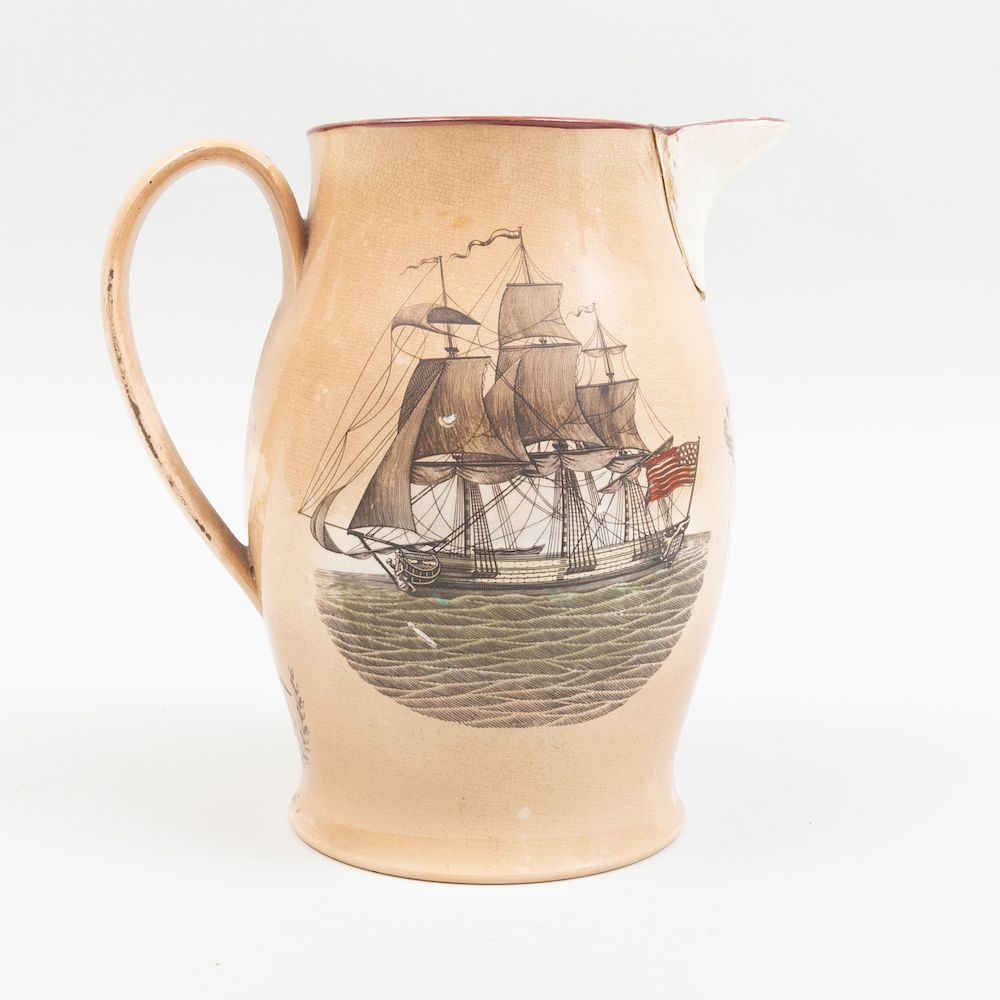 Appraisal: Liverpool Transfer Printed and Enriched Jug in high Condition Crazing