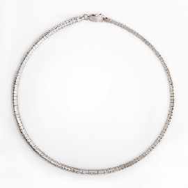 Appraisal: A sterling silver omega chain length approximately cm