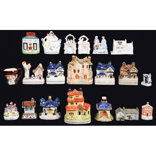 Appraisal: Eighteen various Staffordshire and Continental pottery and porcelain cottage and