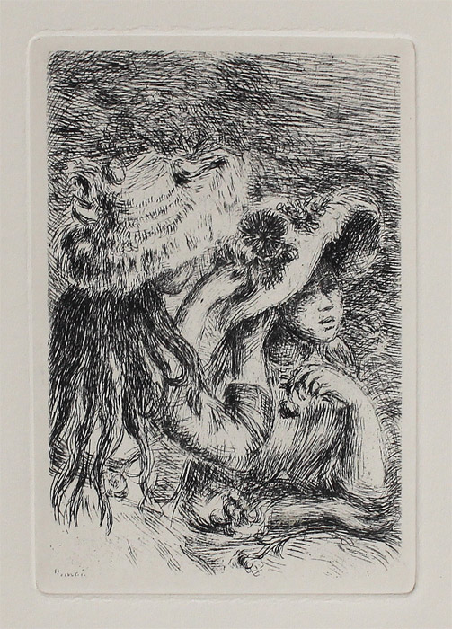 Appraisal: RENOIR Pierre Auguste French - Renoir Etching Restrike ''Le Chapeau