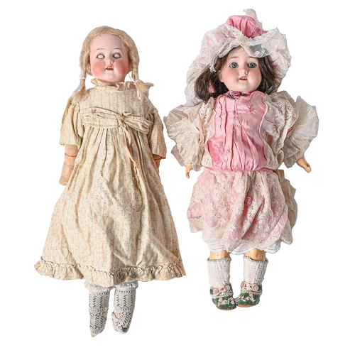 Appraisal: Two composition character dolls with Schoenau and Hoffmeier or Heubach