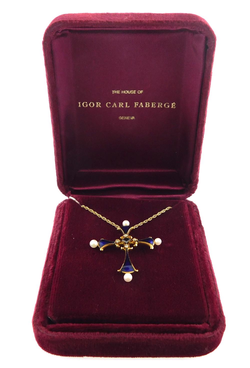 Appraisal: JEWELRY K House of Igor Carl Faberge The Sapphire Midnight