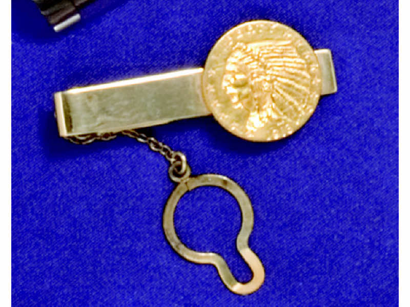 Appraisal: GOLD COIN TIE BAR dollar U S gold coin dated