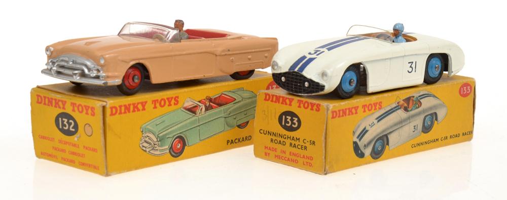 Appraisal: X DINKY MODELS INCLUDING PACKARD CONVERTIBLE SALMON PINK-BROWN RED INTERIOR