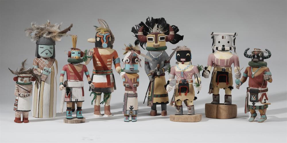 Appraisal: A group of Hopi kachina figures Late th Early st