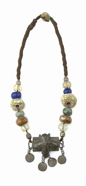 Appraisal: Beatrice Wood American - ceramic glass and metal necklace length