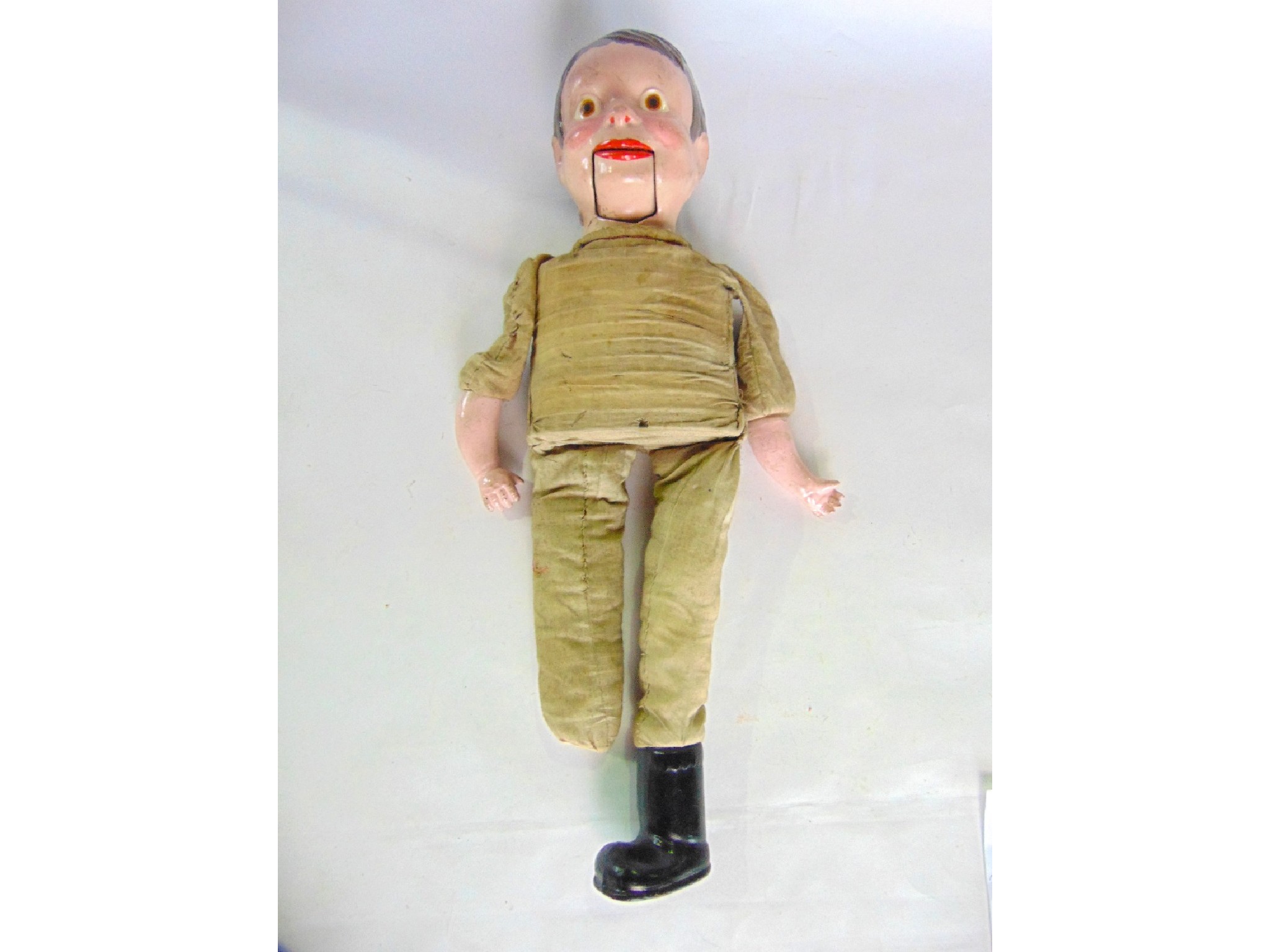 Appraisal: A small early mid th century ventriloquist's doll the painted