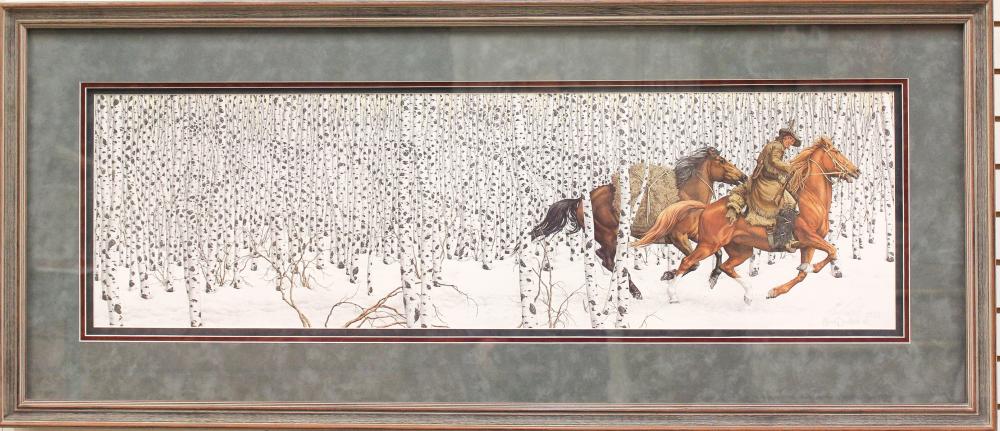 Appraisal: BEV DOOLITTLE California born offset lithograph Sacred Ground Signed lower