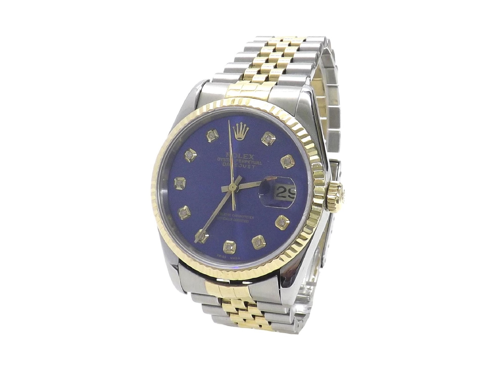 Appraisal: Rolex Oyster Perpetual Datejust gold and stainless steel gentleman's bracelet