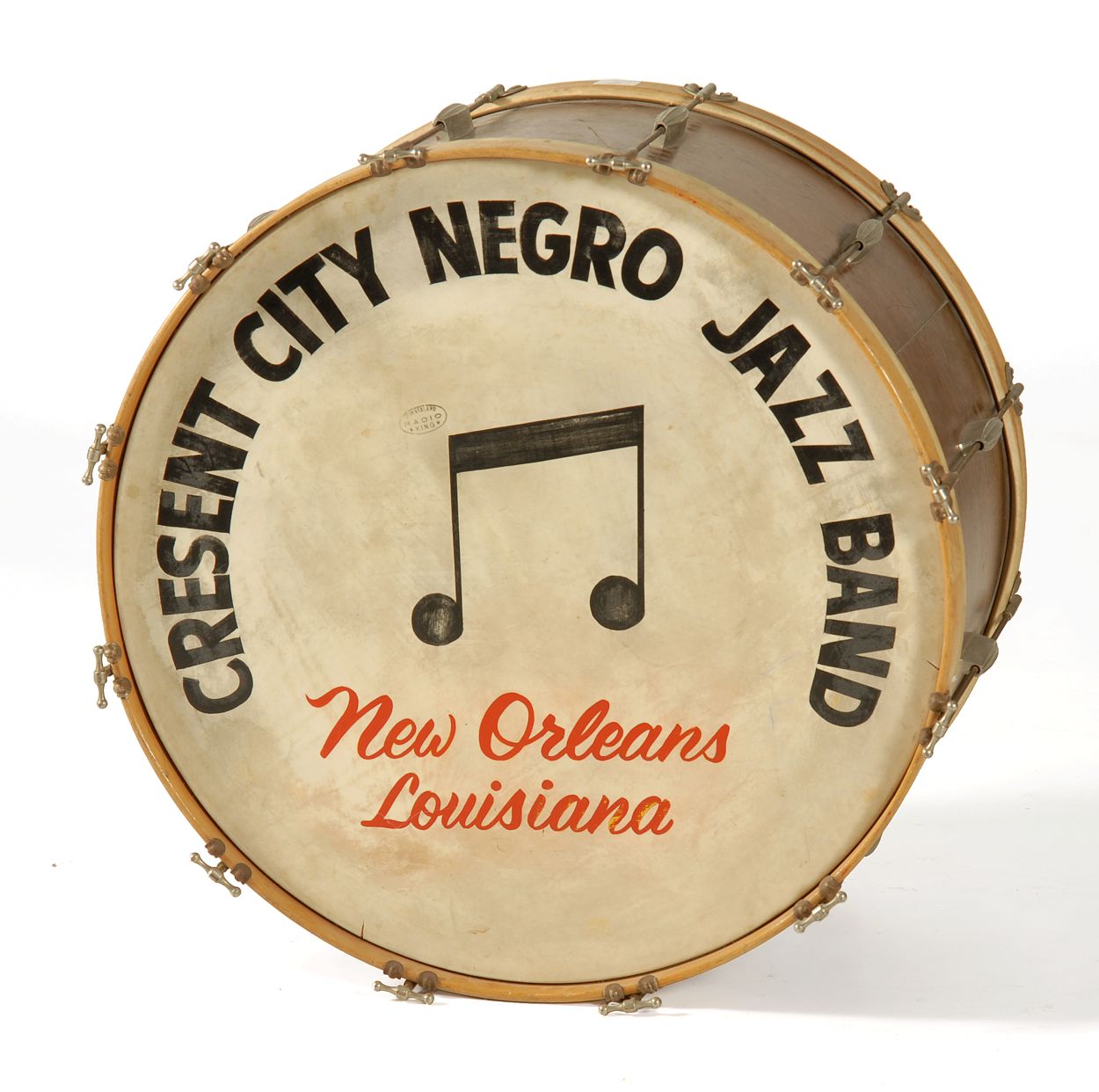 Appraisal: RARE BASS DRUM Circa With heads on both sides lettered