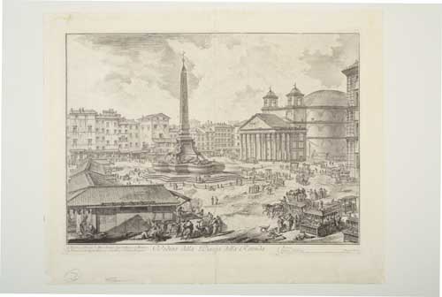 Appraisal: GIOVANNI B PIRANESI Veduta della Piazza della Rotunda Etching x