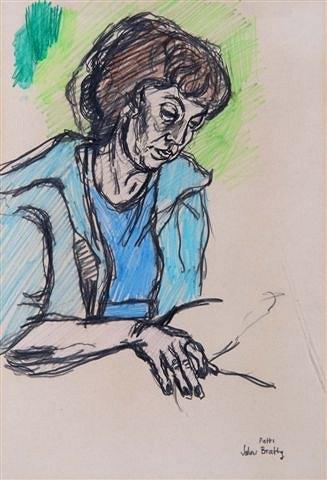 Appraisal: JOHN BRATBY British - 'Patti' signed and titled in pencil