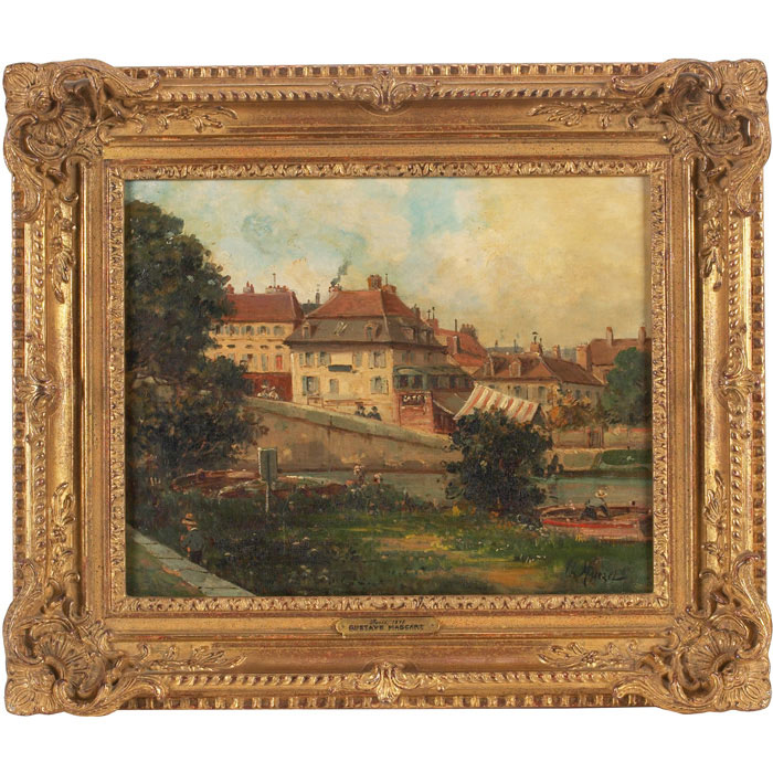 Appraisal: Gustave Mascart French - Old Paris c oil on canvas