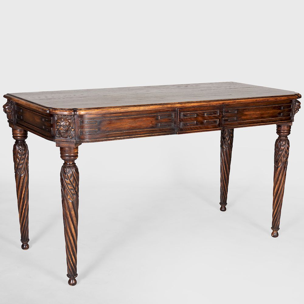 Appraisal: George IV Style Carved Oak Console Table x x in