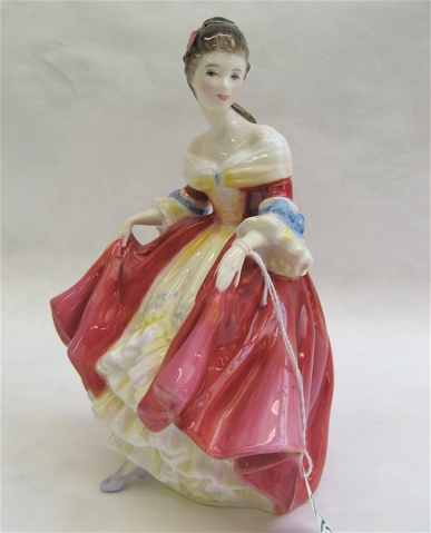 Appraisal: ROYAL DOULTON PORCELAIN FIGURE Southern Belle HN with red and