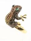 Appraisal: LADY'S RING - One K yellow gold three dimensional frog