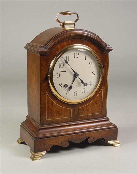 Appraisal: Chelsea Reproduction Williamsburg Mantle Clock th Century Mahogany case Painted