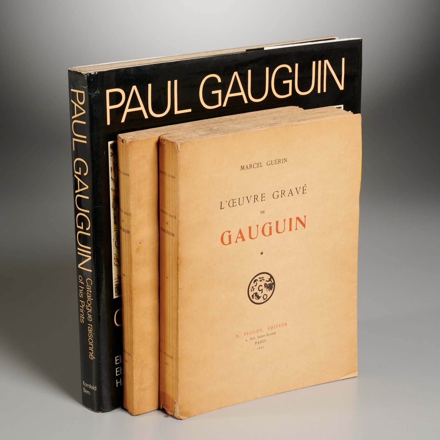 Appraisal: PAUL GAUGUIN VOLS CATALOGUES RAISONNE Mongan Kornfeld and Joachim Paul