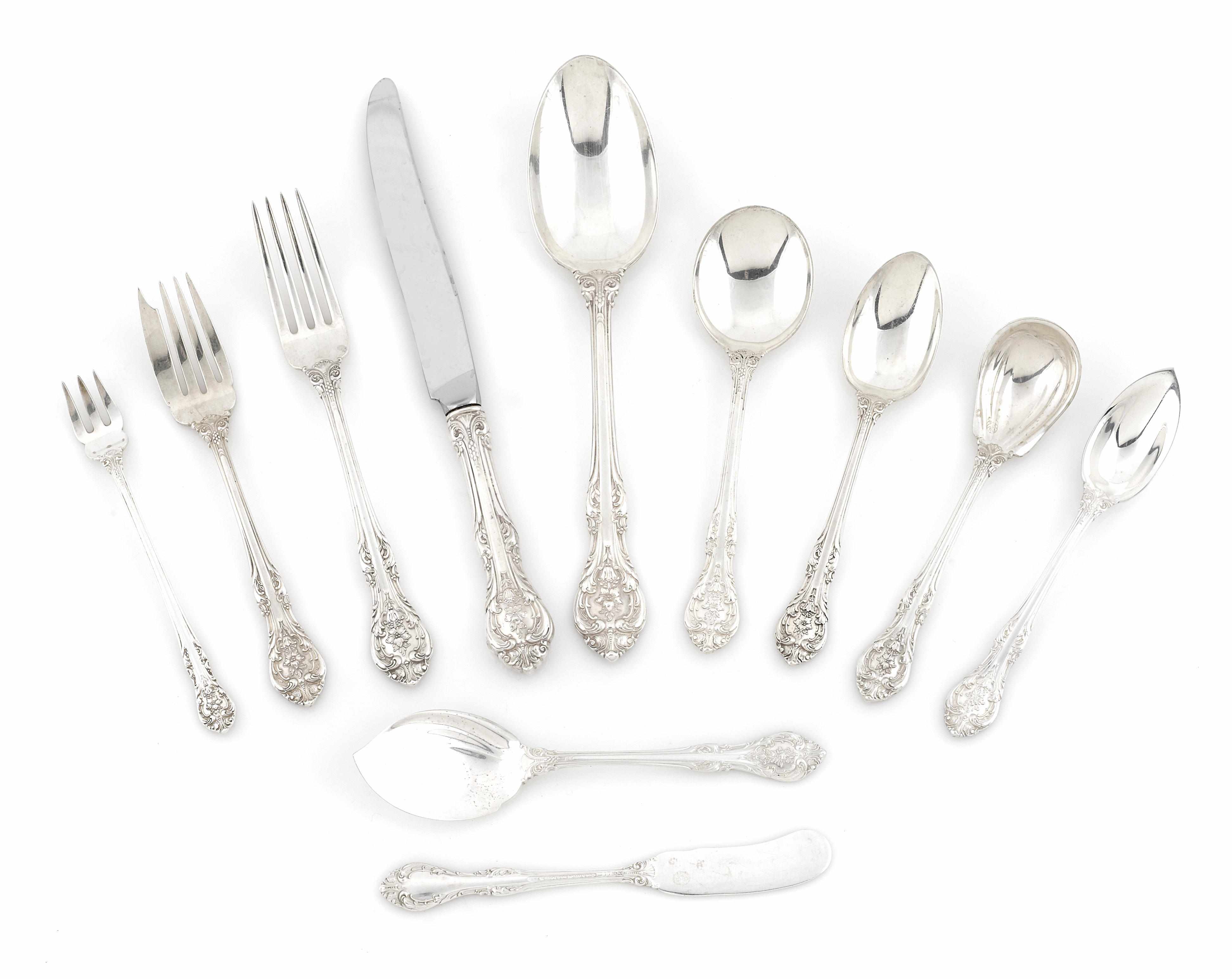 Appraisal: An American sterling silver assembled flatware service for twelve Gorham