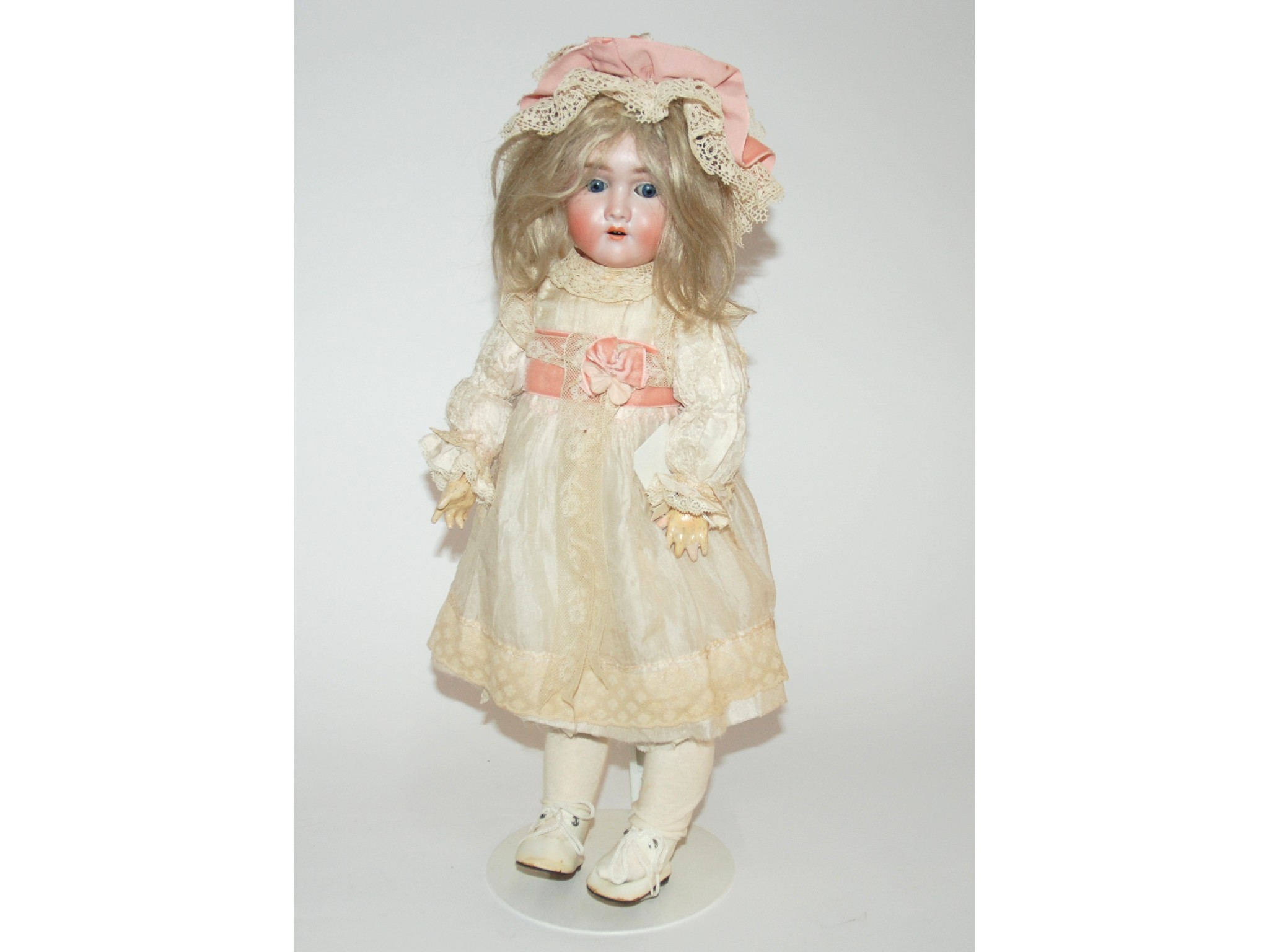 Appraisal: A Handwerck bisque-head dollwith open and close blue eyes open