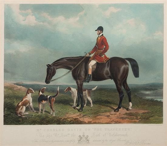 Appraisal: A Hand-Colored Engraving depicting English Foxhounds x inches A Hand-Colored