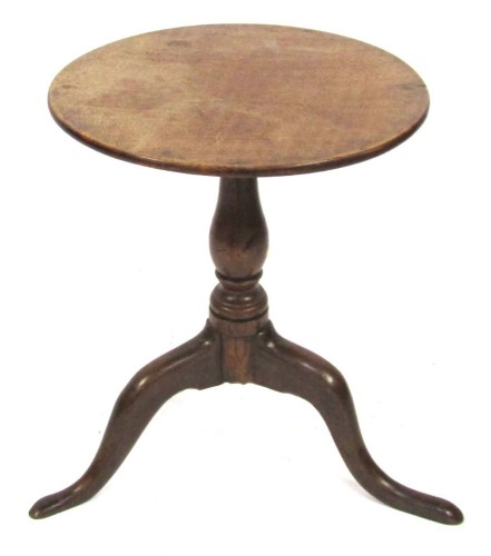 Appraisal: A George III mahogany occasional table with a circular top