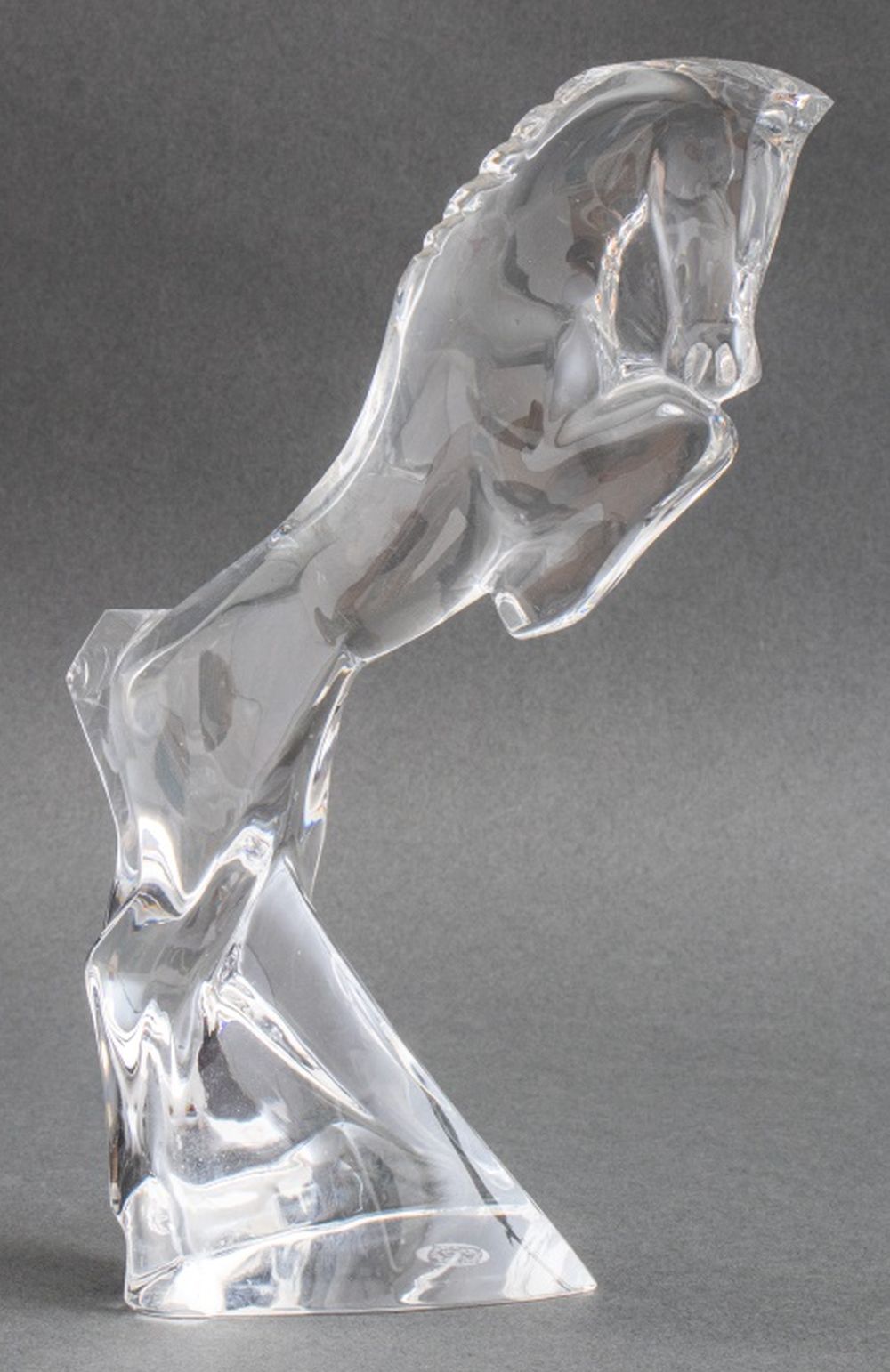 Appraisal: BACCARAT STANDING HORSE TROPHY Baccarat crystal standing horse trophy designed