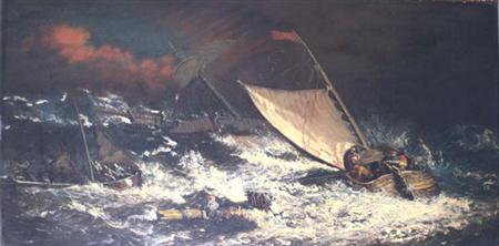 Appraisal: English School th Century Storm at Sea Estimate -