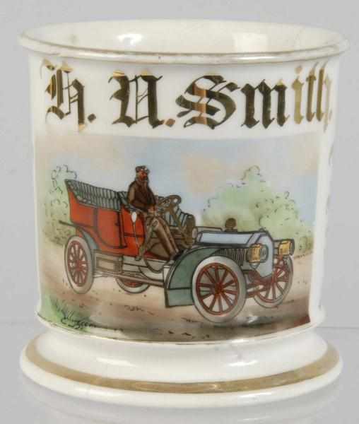 Appraisal: Touring Car Shaving Mug Description Marked H N Smith across