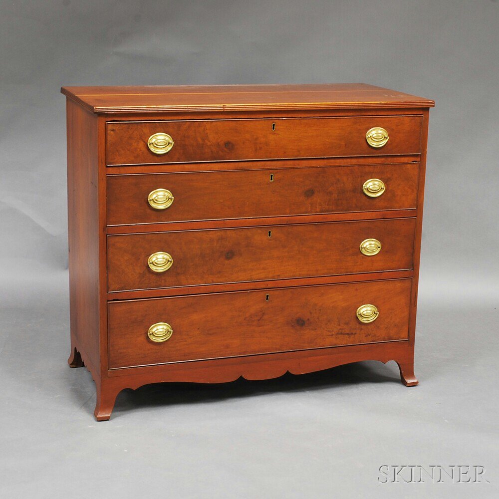 Appraisal: Federal Cherry Chest of Drawers New England early th century