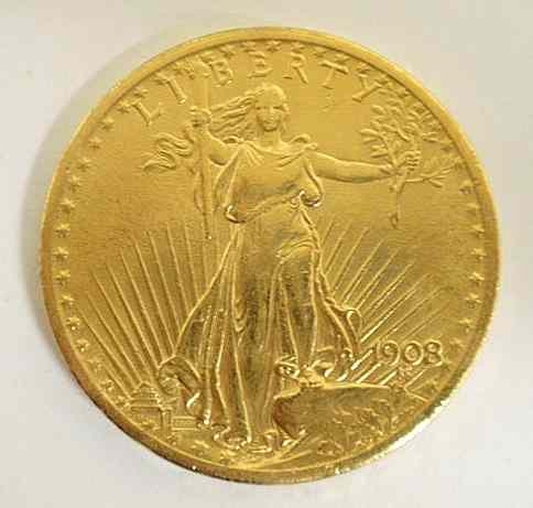 Appraisal: St Gaudens twenty-dollar gold coin brilliant uncirculated