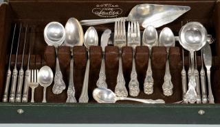 Appraisal: Towle Old Master Flatware pcs plus plated servers pieces Towle