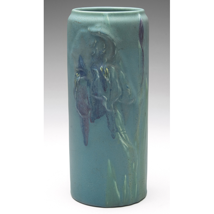 Appraisal: Rookwood vase cylindrical shape in blue Vellum glaze with a