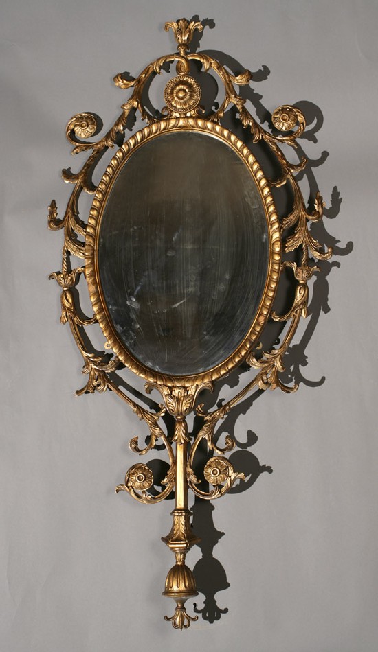 Appraisal: George III Style Giltwood and Gesso Mirror Late th Century