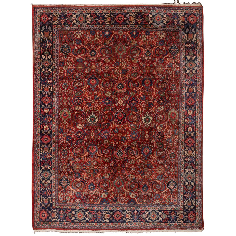 Appraisal: PERSIAN ROOM SIZE WOOL RUGHandwoven in an abstract floral style