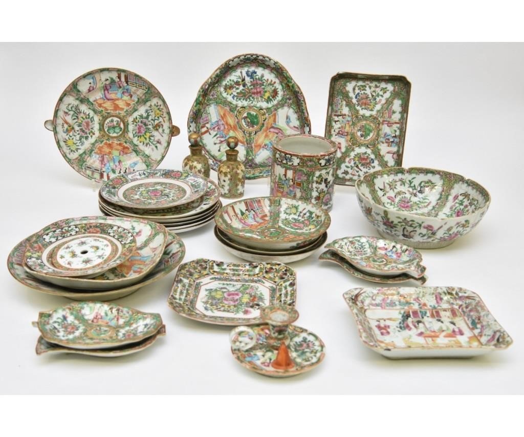 Appraisal: Rose Medallion tableware to include a bowl h hot water