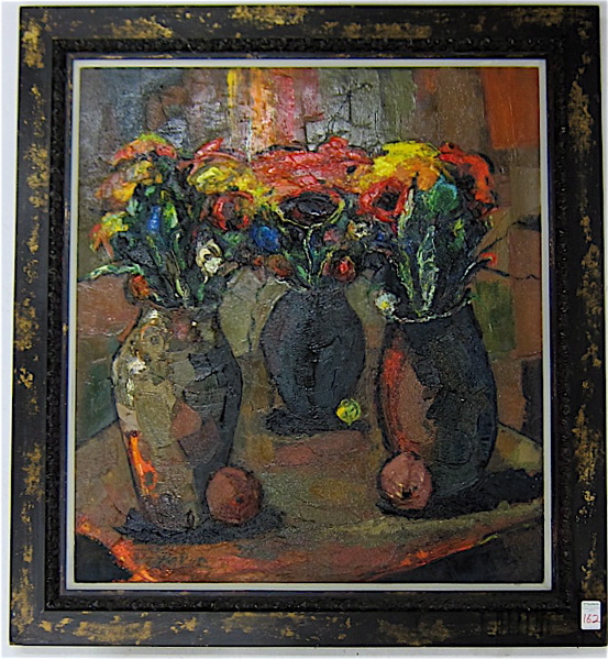 Appraisal: HARUT HAKOBYAN OIL ON CANVAS Armenian born Floral still life