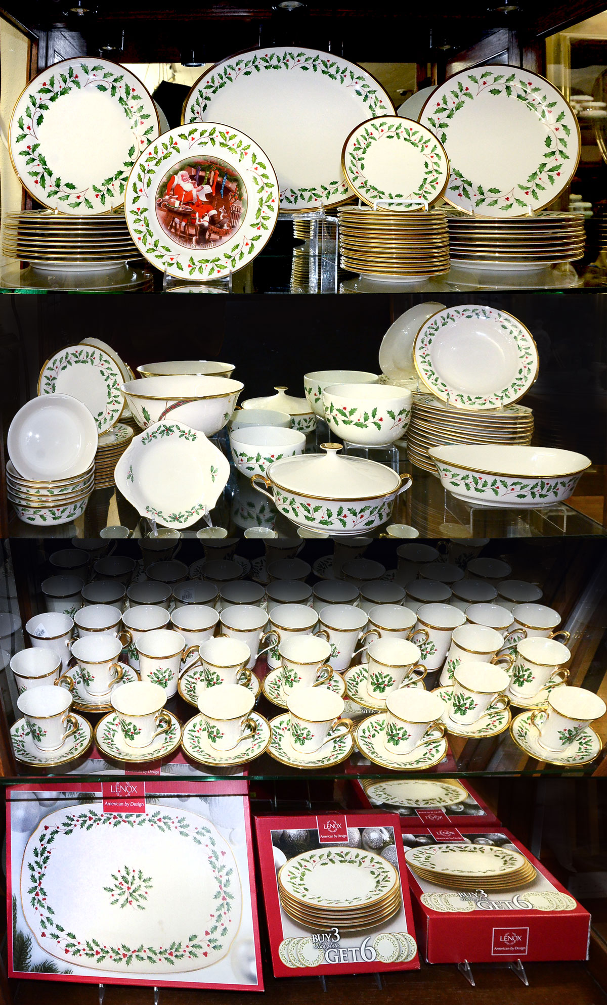 Appraisal: PLUS PIECES LENOX CHRISTMAS CHINA Includes '' dinner plates ''