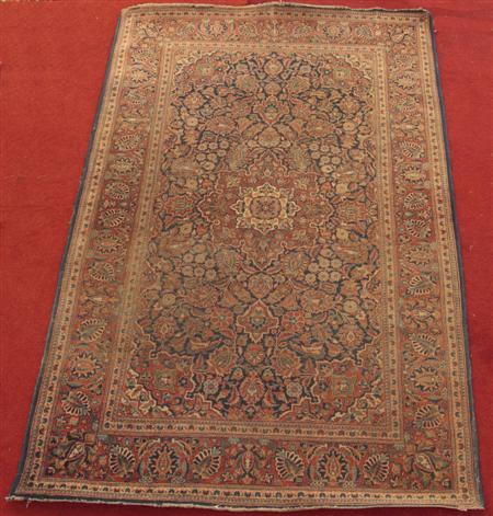 Appraisal: A Kashan rug late th early th century the indigo