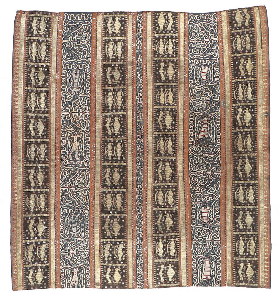 Appraisal: Woman's Ceremonial Tapis Indonesia Antique Woman's ceremonial sarong tapis kaca