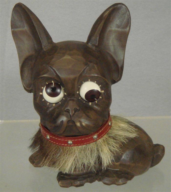 Appraisal: German Oswald moving eye dog clock New old stock Comes