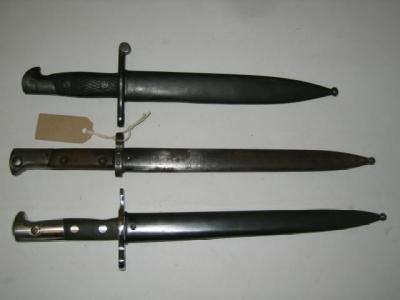 Appraisal: A BAYONET mid th century with steel hilt and wood