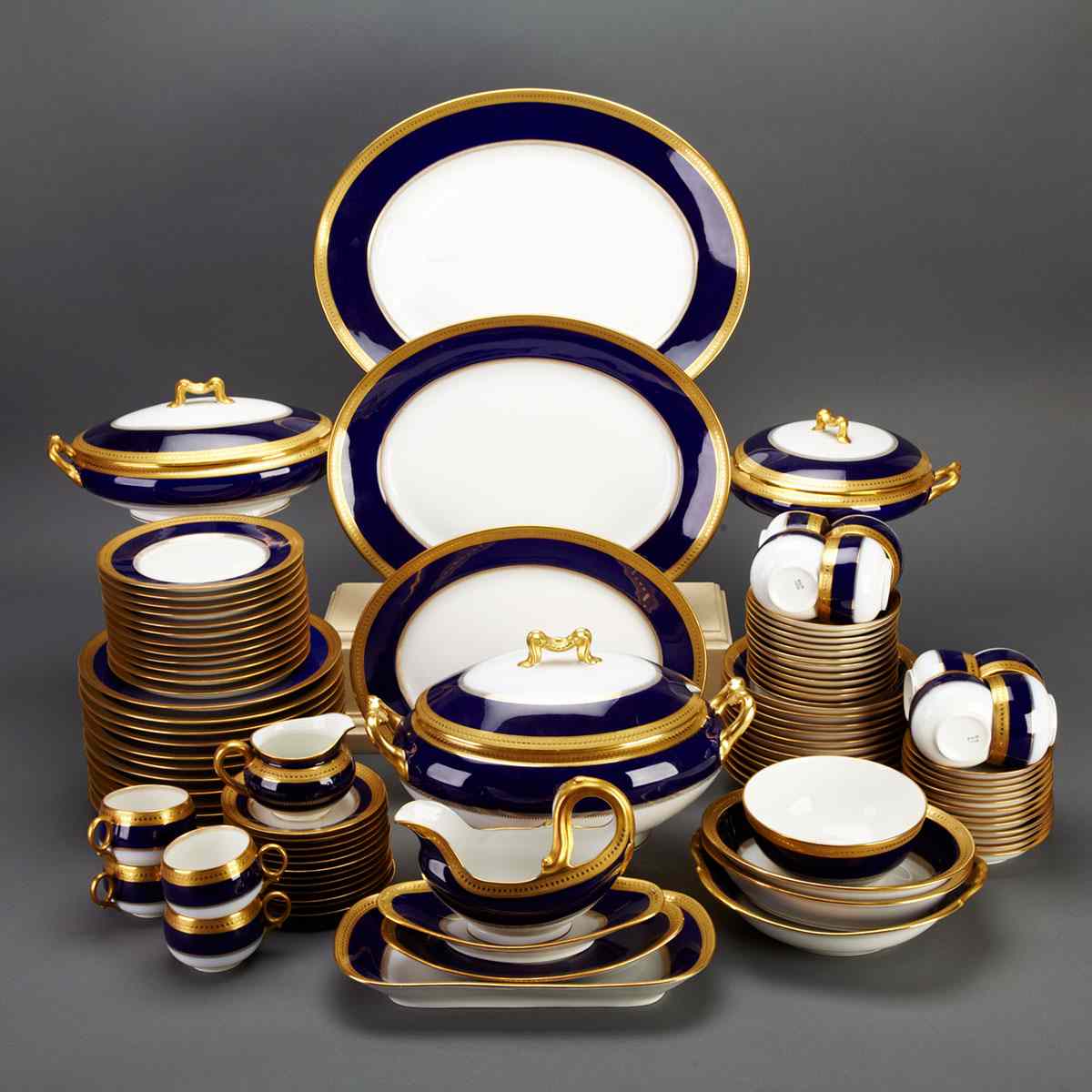 Appraisal: Bernardaud Limoges Service th century comprising ninety-nine pieces plates diameter