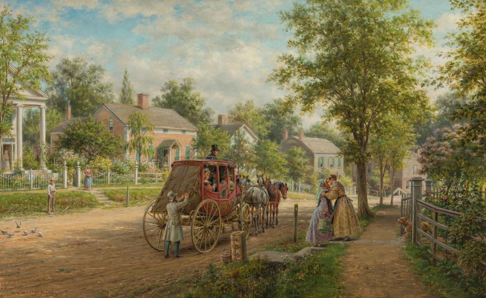 Appraisal: EDWARD LAMSON HENRY American - Home Again oil on canvas