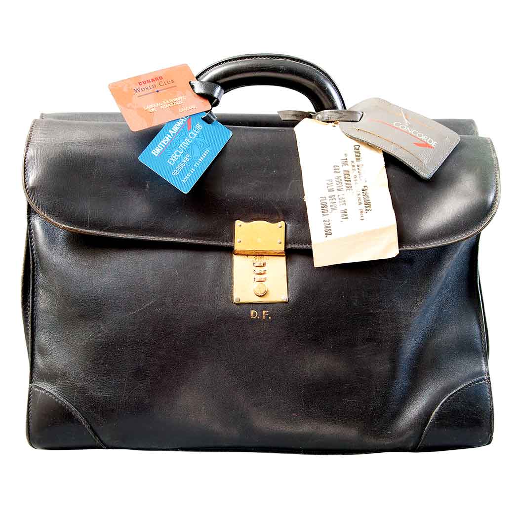 Appraisal: Dunhill Double-Sided Briefcase s Black leather with gilt D F