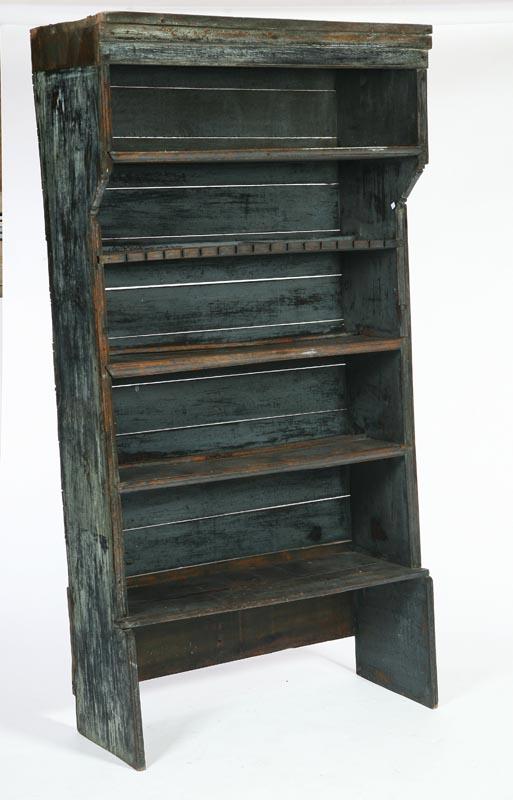 Appraisal: COUNTRY CUPBOARD Probably American th century walnut Open top one-piece