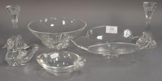 Appraisal: Six piece crystal lot to include Steuben Calyx inch bowl