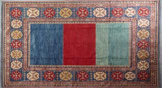 Appraisal: Uzbek Kazak Carpet ' x ' Uzbek Kazak Carpet '